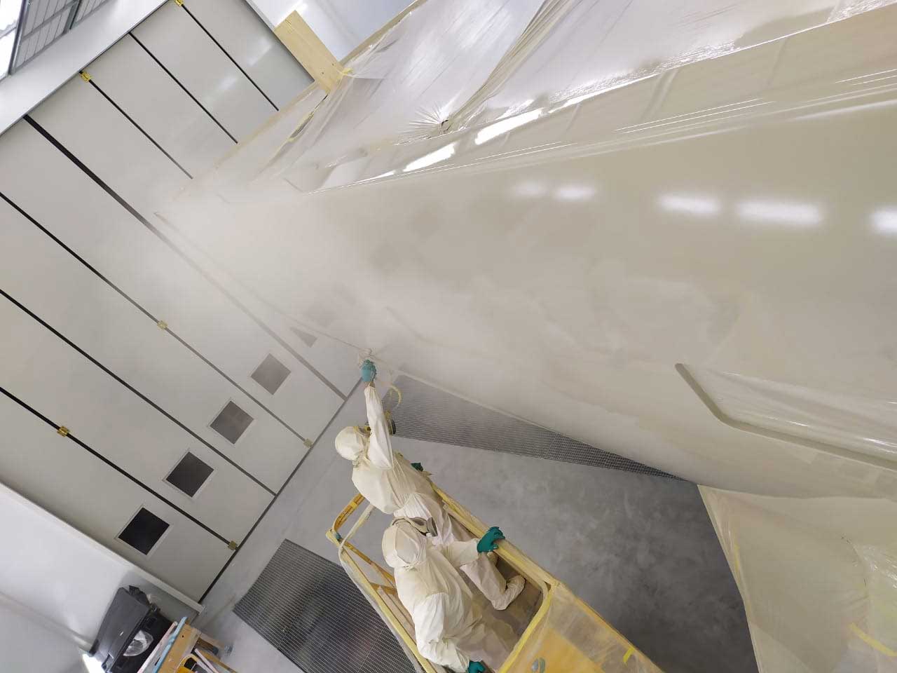 Luxury yacht painting